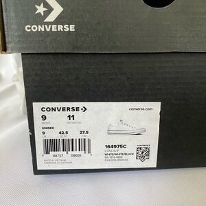 Women’s Size 11 or Men’s Size 9 White Converse Slip Ons